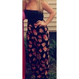 Floral elephant pants